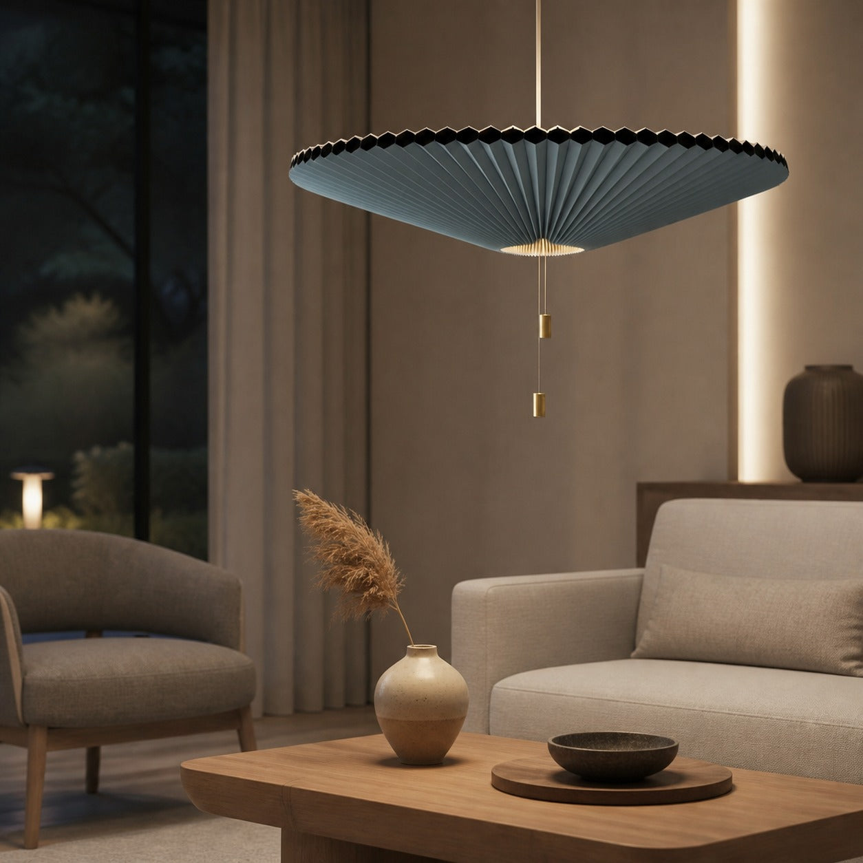 Vellmuse Vintage Interactive Umbrella Pendant Lamp - Adjustable Lampshade Light for Any Space N25
