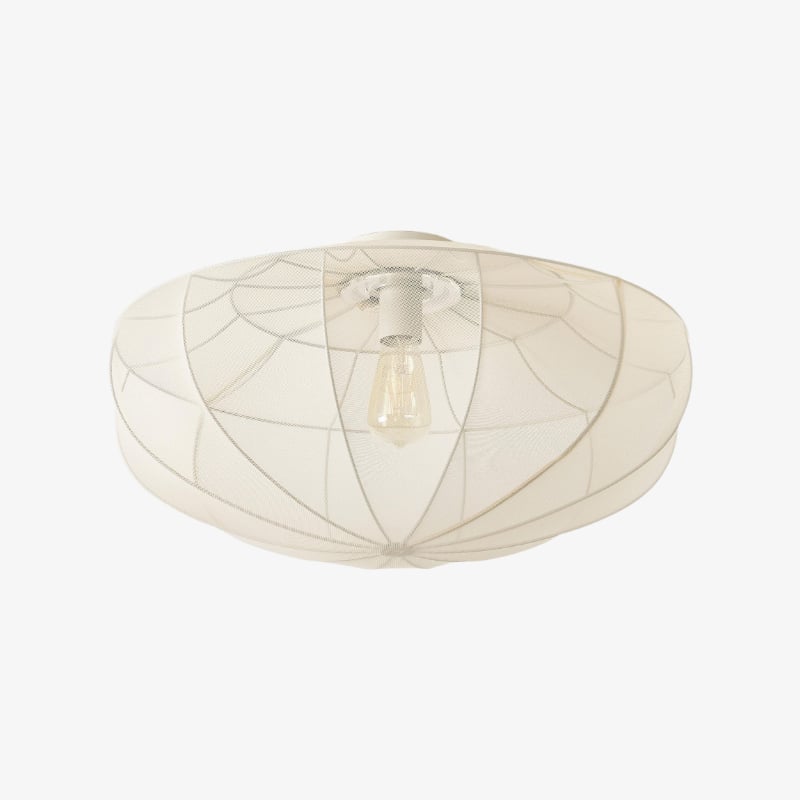 Lumifil Draped Mesh Ceiling Light – Boho Rustic Textured Shade Lamp for Living Room or Bedroom