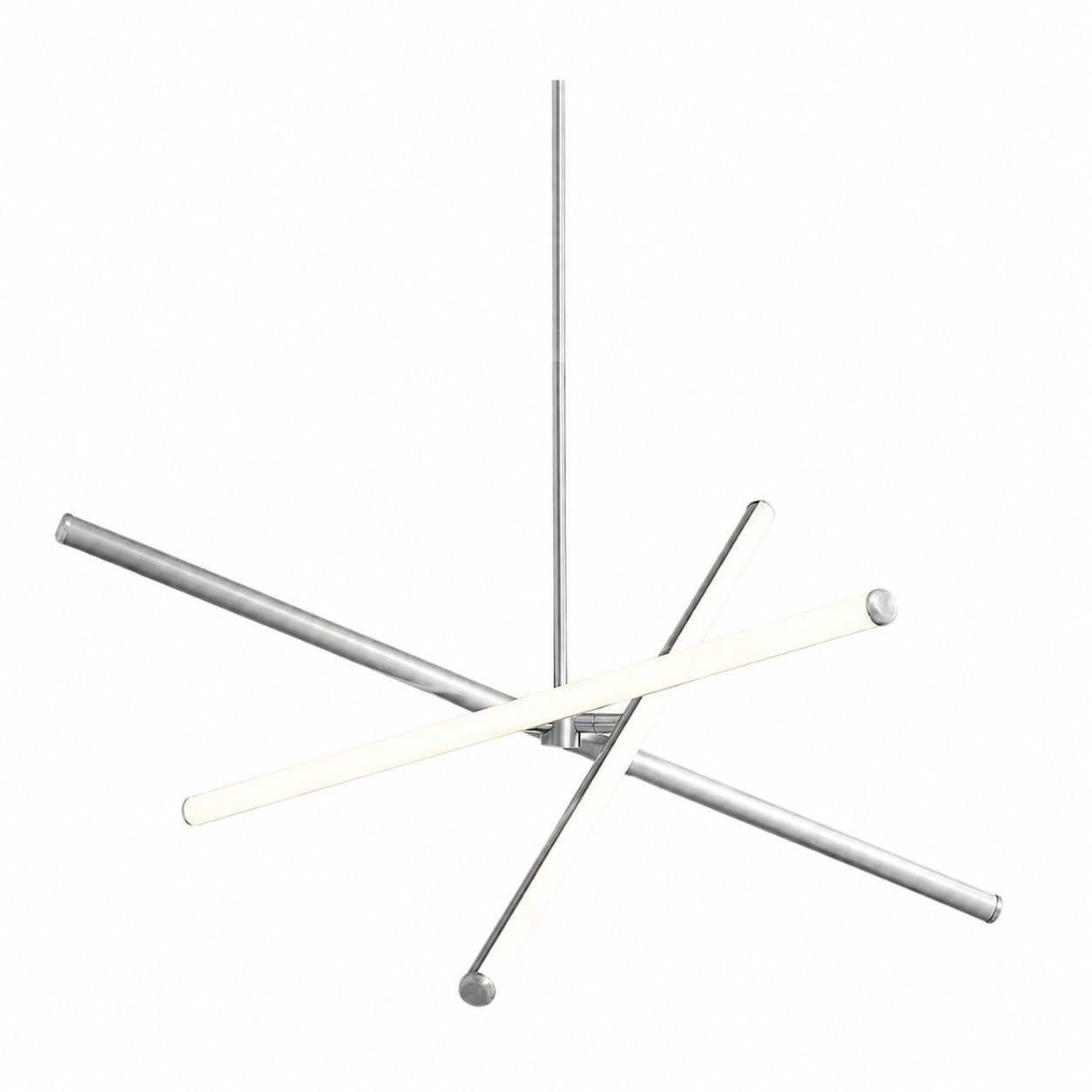 Voro Minimalist Chrome Light Rods - LED Semi-Flush Mount Ceiling Light