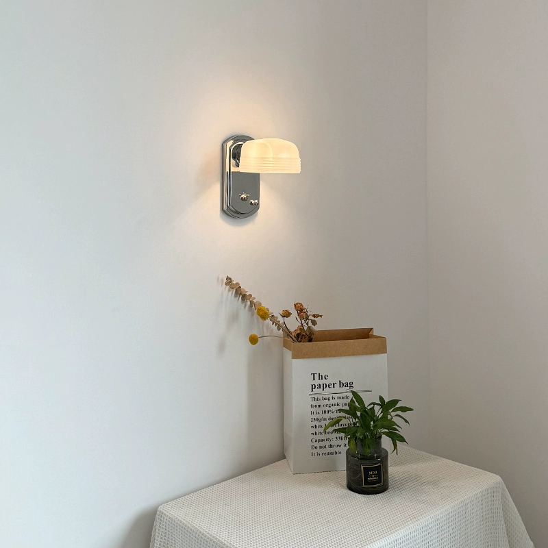 Bauhaus Creative Industrial White Glass Wall Lamp