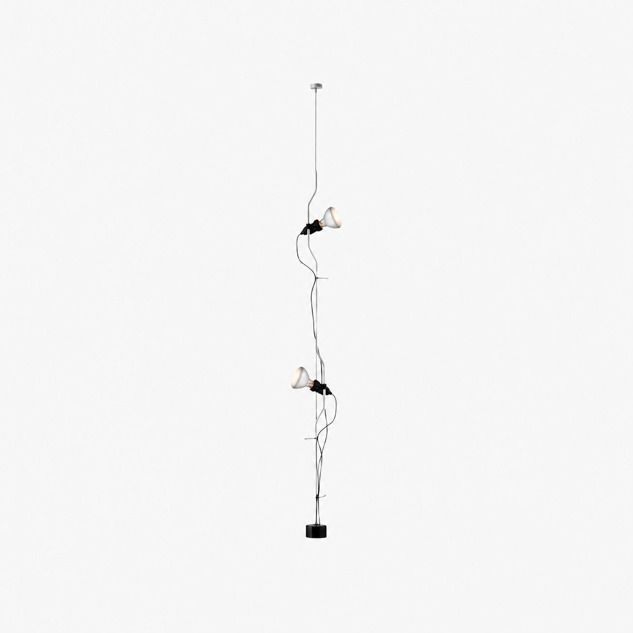 Fluxo Adjustable Multi Head Ceiling Lamp – Minimalist Linear Floor Lamp for Living Room or Dining Area N37