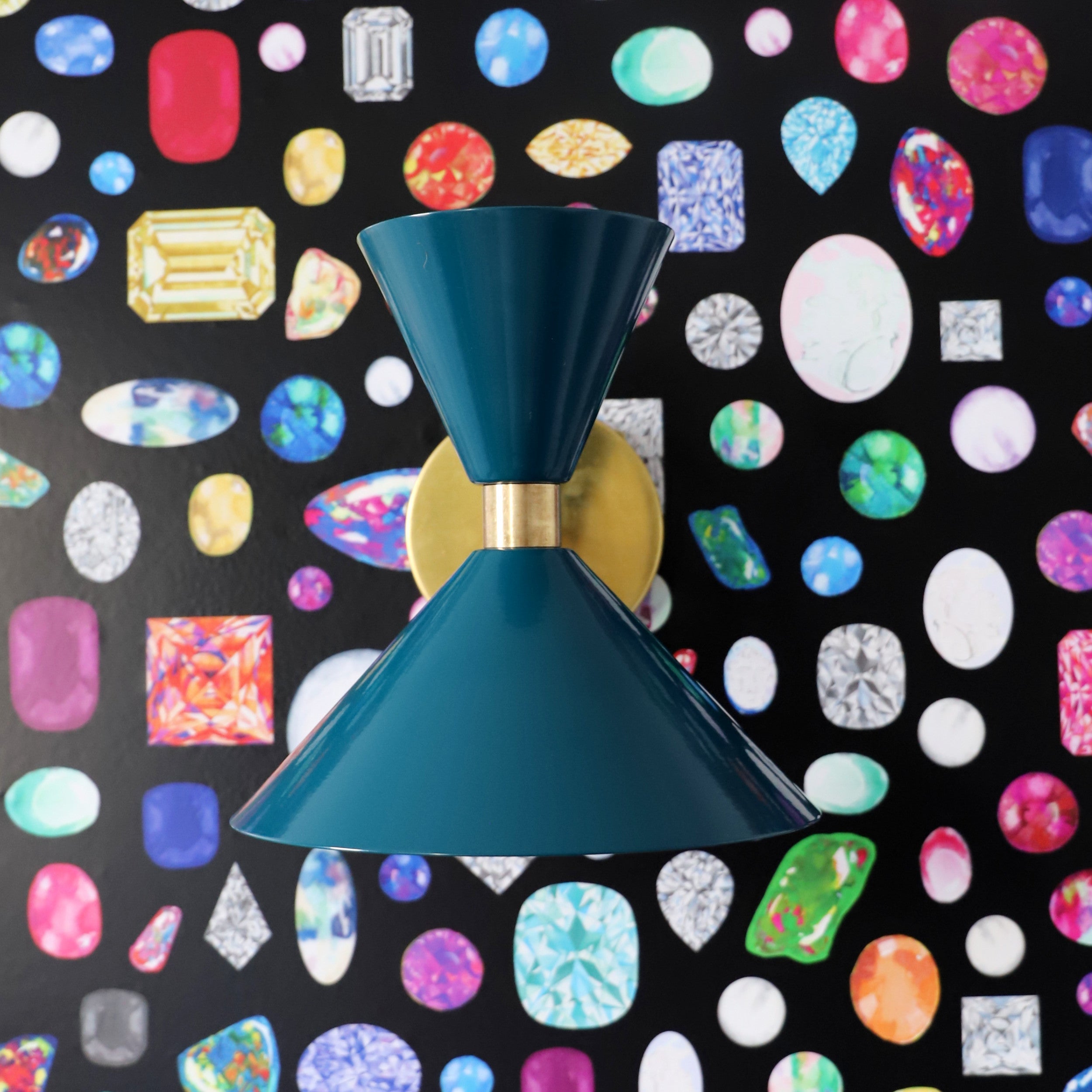 Brass Cone Wall Sconce - Hourglass Lighting for Home Spaces