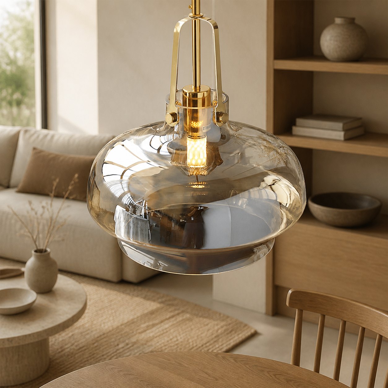 Modern Unique Shaped Fish Tank Glass Pendant Light