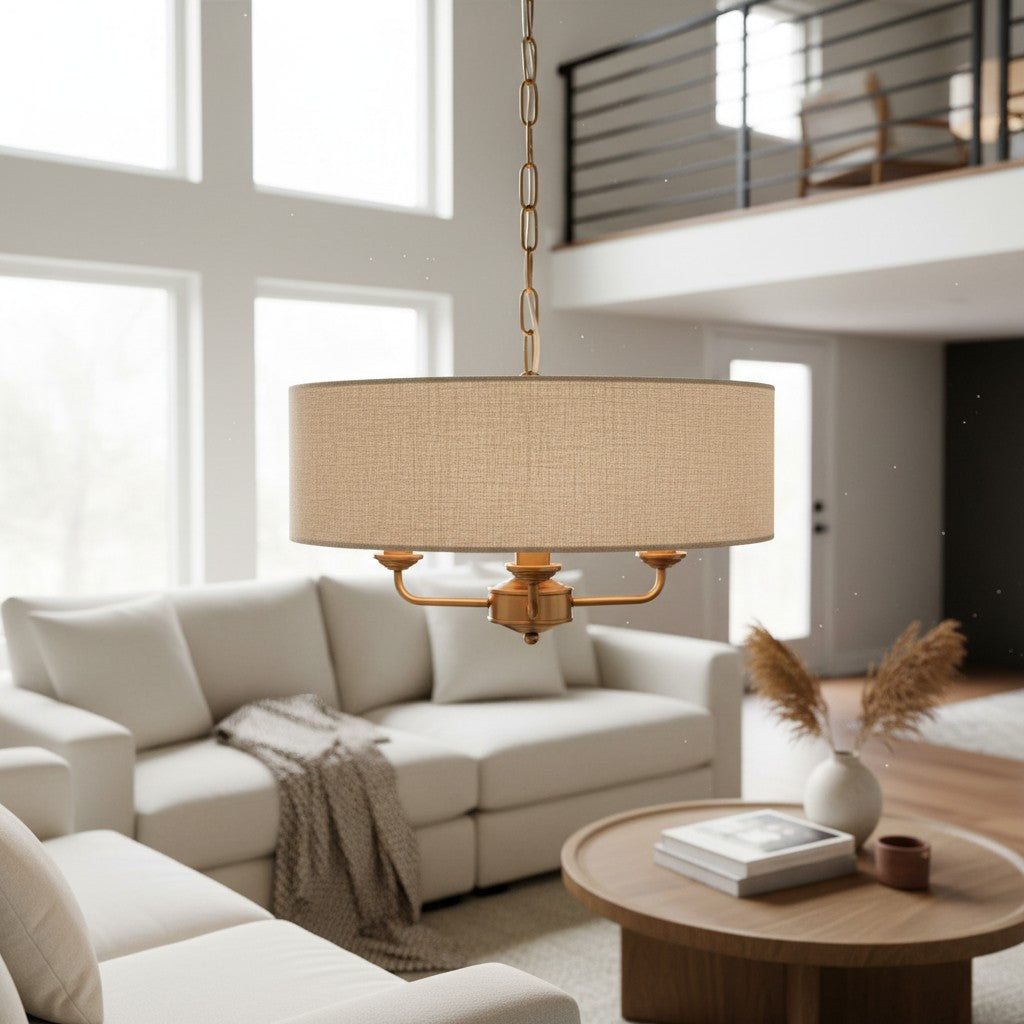 Tela Classic Multi-Light Design Pendant Light - Traditional Style Hanging Lamp for Dining Room