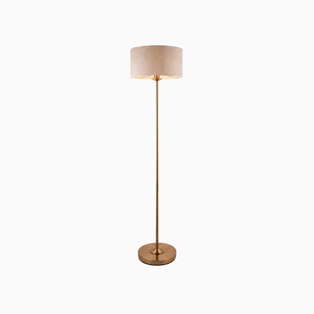 Tela Drum Shade Floor Lamp - Contemporary Fabric Standing Lamp for Home Office