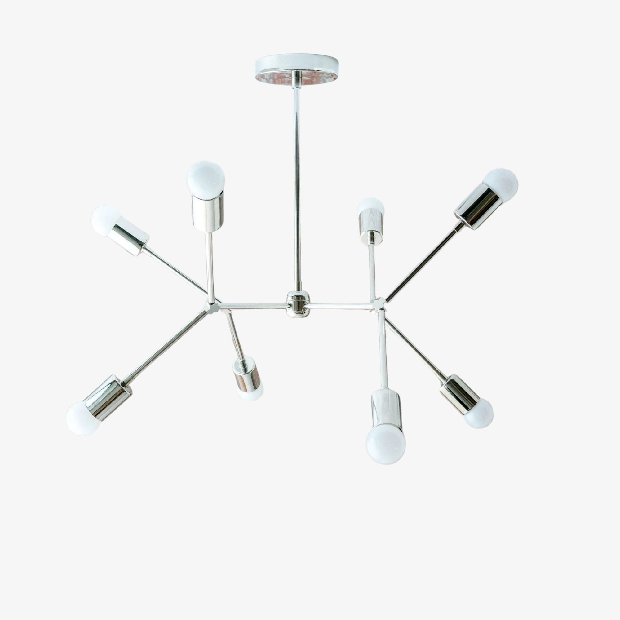 Lumen Geometric Art Deco Chandelier – Modern Ceiling Light for Dining or Living Spaces