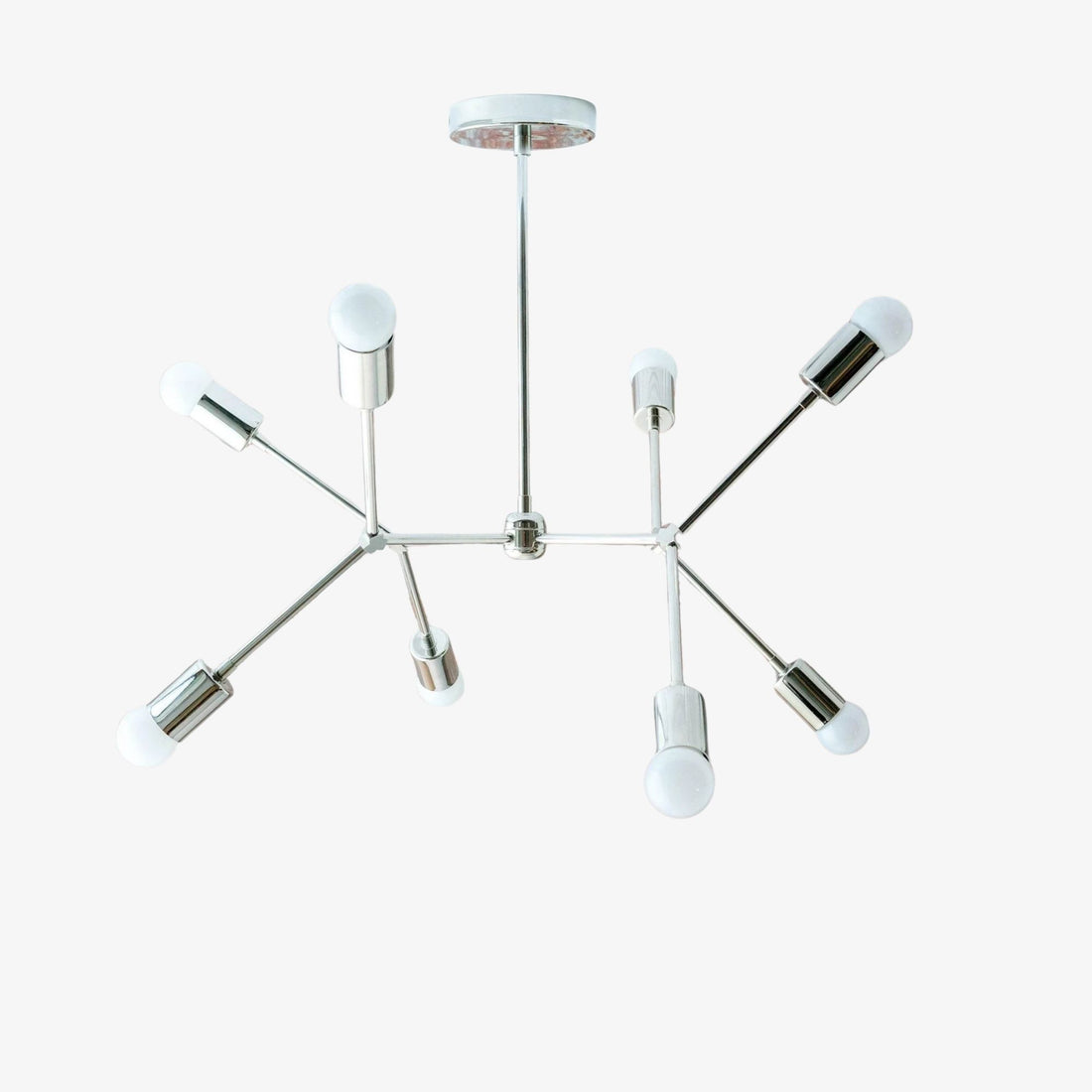 Lumen Geometric Art Deco Chandelier – Modern Ceiling Light for Dining or Living Spaces
