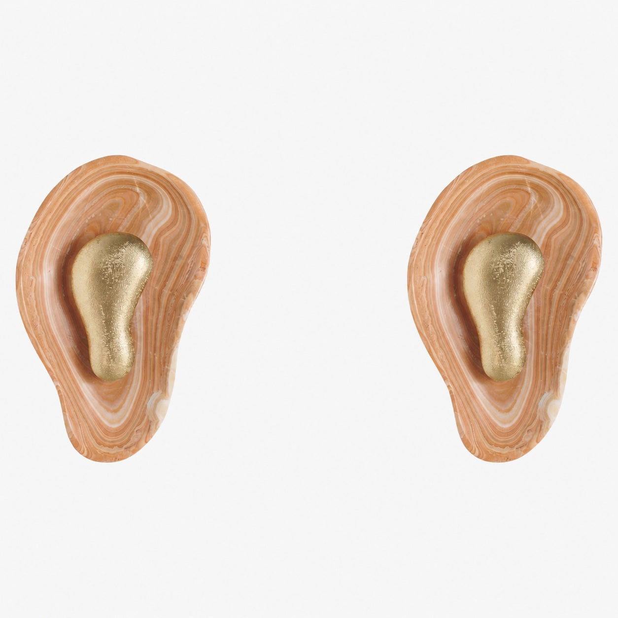 Oyster Hammered Onyx Sconce
