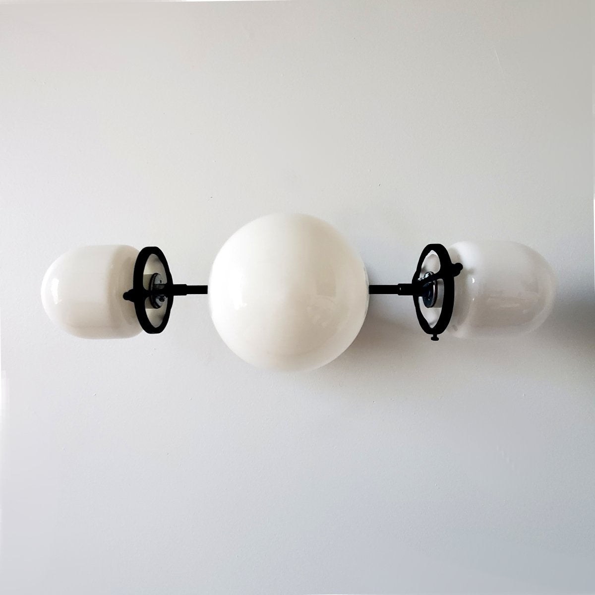 Stylish Three - Light Design Glass Shades Hallway Wall Light