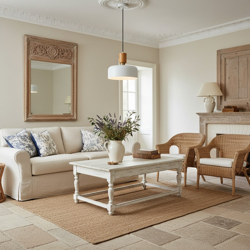 Orbulis Natural Wood Grain Circular Pendant - Modern Minimalist Light for Islands and Foyers