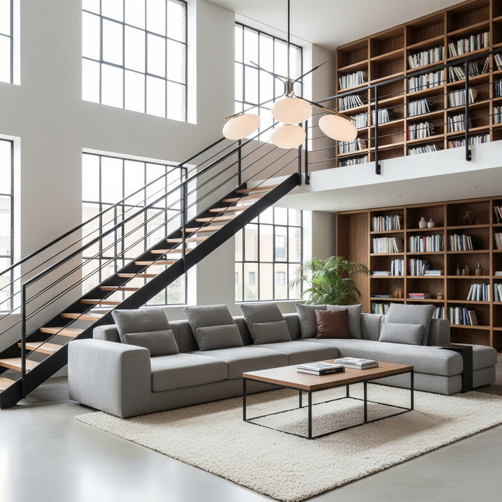 Brimush Flattened-Globe Pendant Lamp – Minimalist Architectural Form