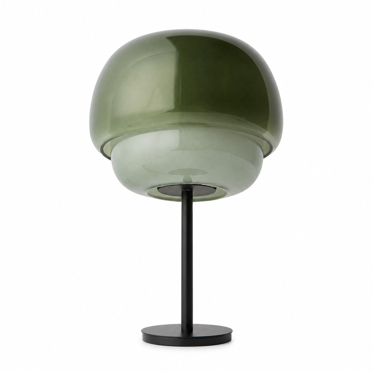 Clinco Modern Retro Glass Table Lamp - Mushroom Double Shade Design