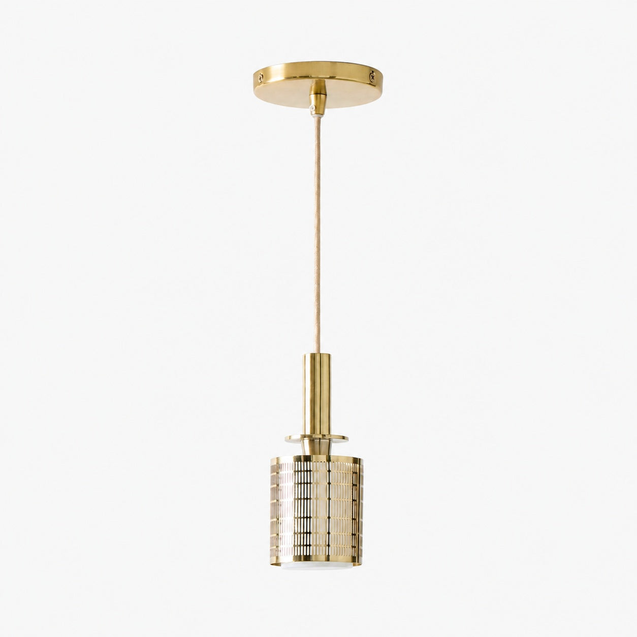 Galvia Champagne Bronze Metal Pendant - Adjustable and UL Compliant