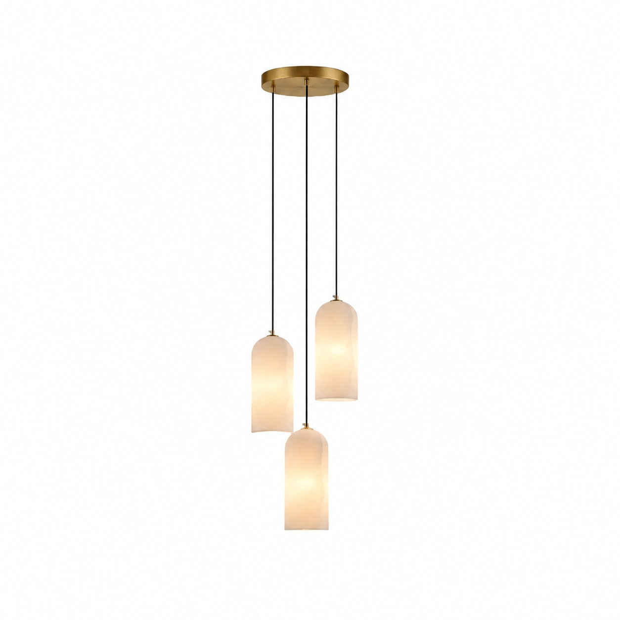 Alabresca Mid Century Alabaster Pendant Light – Multi Head Hanging Lamp for Kitchen Island