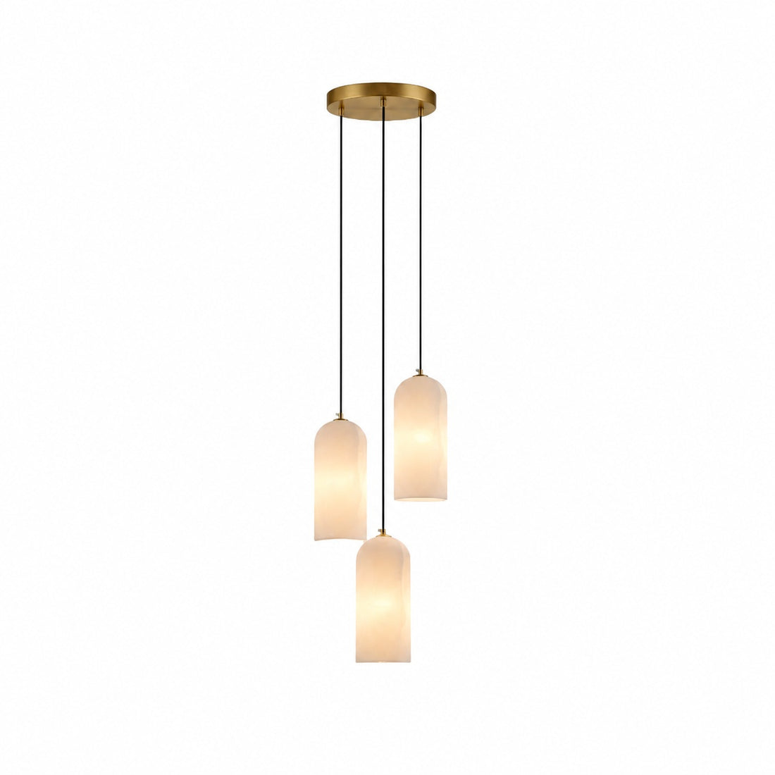 Alabresca Mid Century Alabaster Pendant Light – Multi Head Hanging Lamp for Kitchen Island