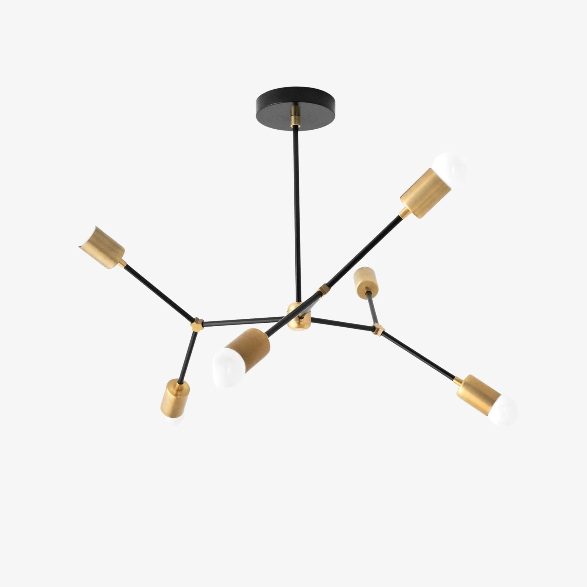 Lunivera Industrial Metal Chandelier – Sleek Geometric Ceiling Light Fixture for Living Room