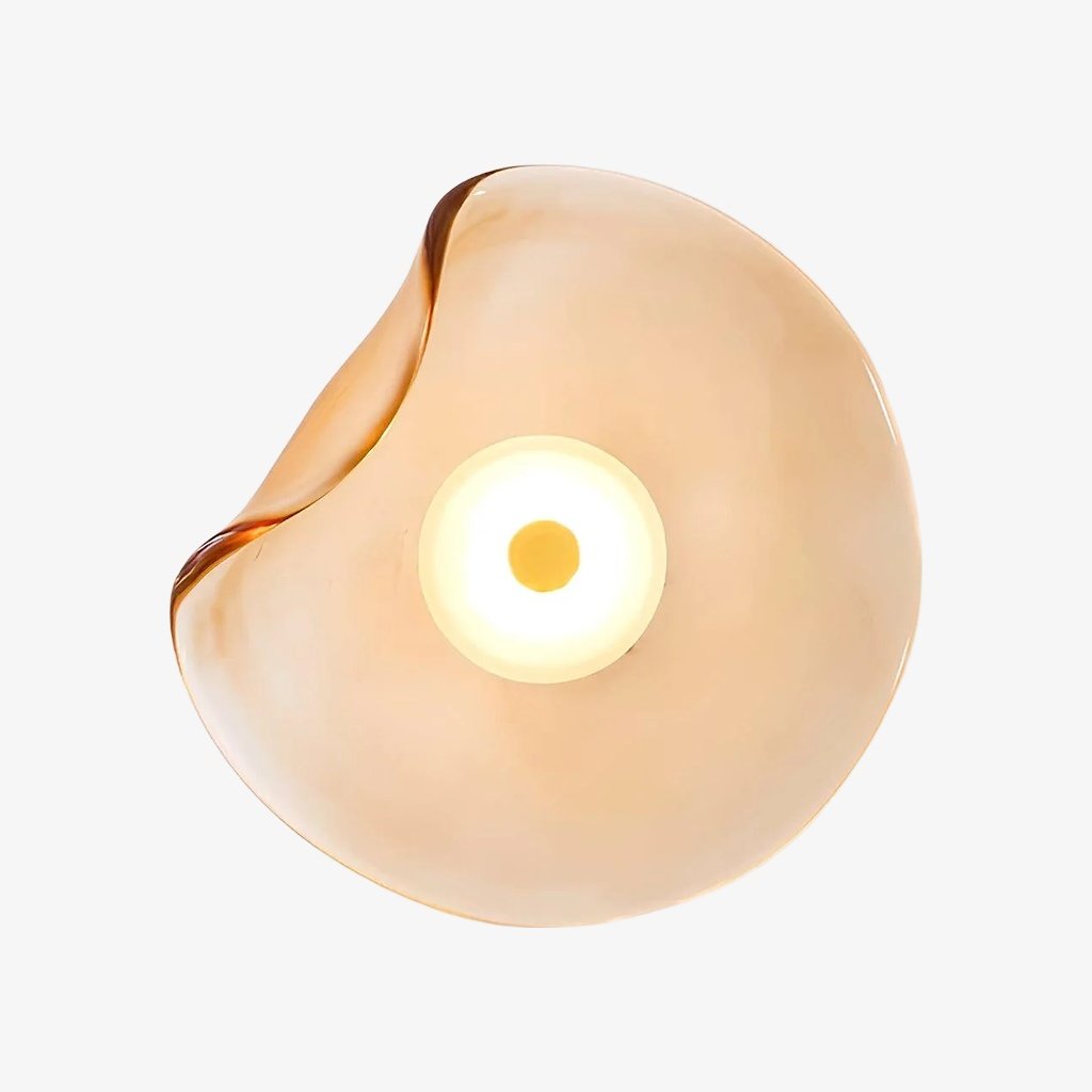 Lunacrest Curved Nebula Inspired Wall Light - Artistic Glass Lighting for Hallway
