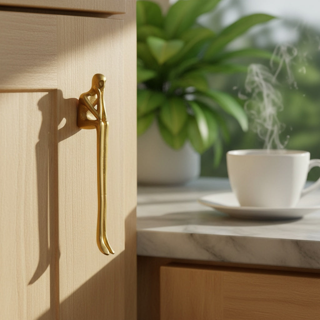 Verlitho Artful Minimalist Cabinet Handle Pull - Closet Doors Handle