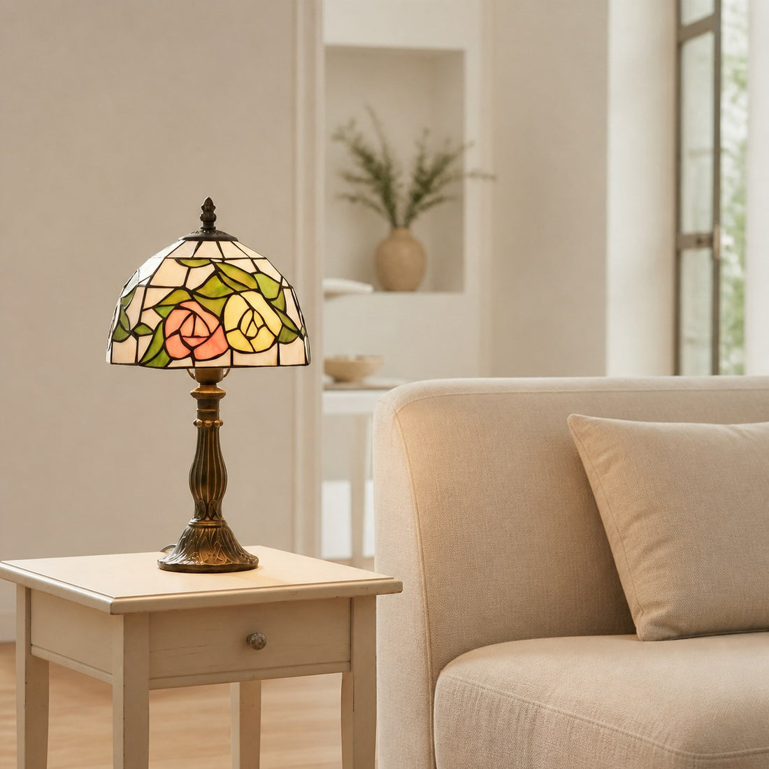 TF Harken Decorative Jewel Table Lamp - Stunning Glass Design Perfect for Bedroom or Living Room