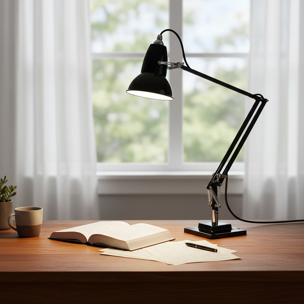 Original 1227 Vintage Metal Task Table Lamp with Adjustable Arm for Study Desk