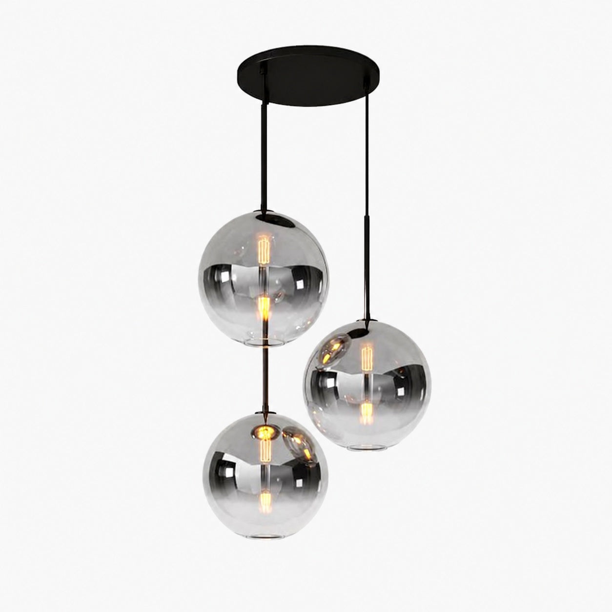 Selvion Minimalist Crystal Chandelier - Handcrafted Glass Sculptural Lighting Fixture