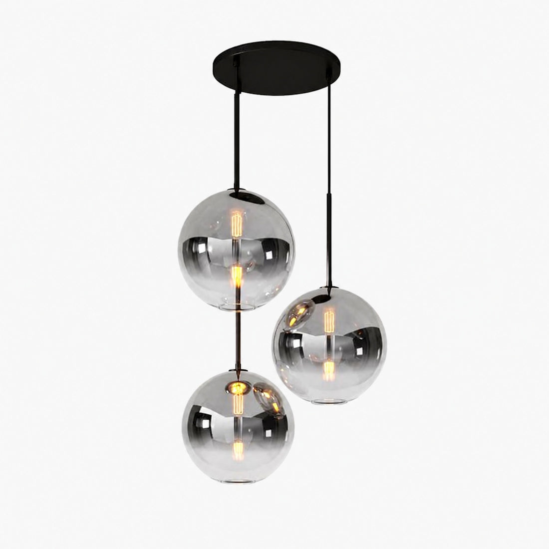 Selvion Minimalist Crystal Chandelier - Handcrafted Glass Sculptural Lighting Fixture