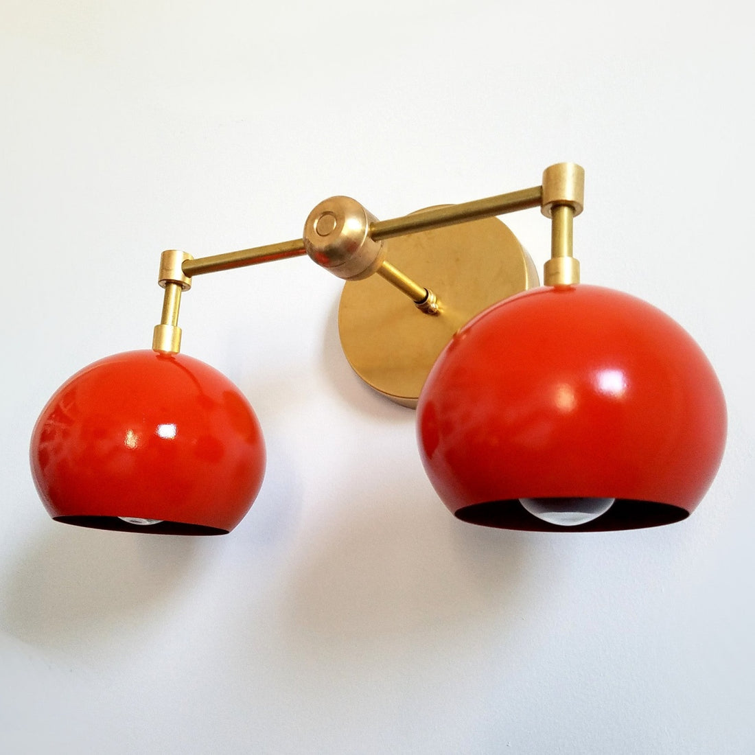 Orange Peel Loa Wall Sconce - Double Bubble Vanity Bath Wall Light