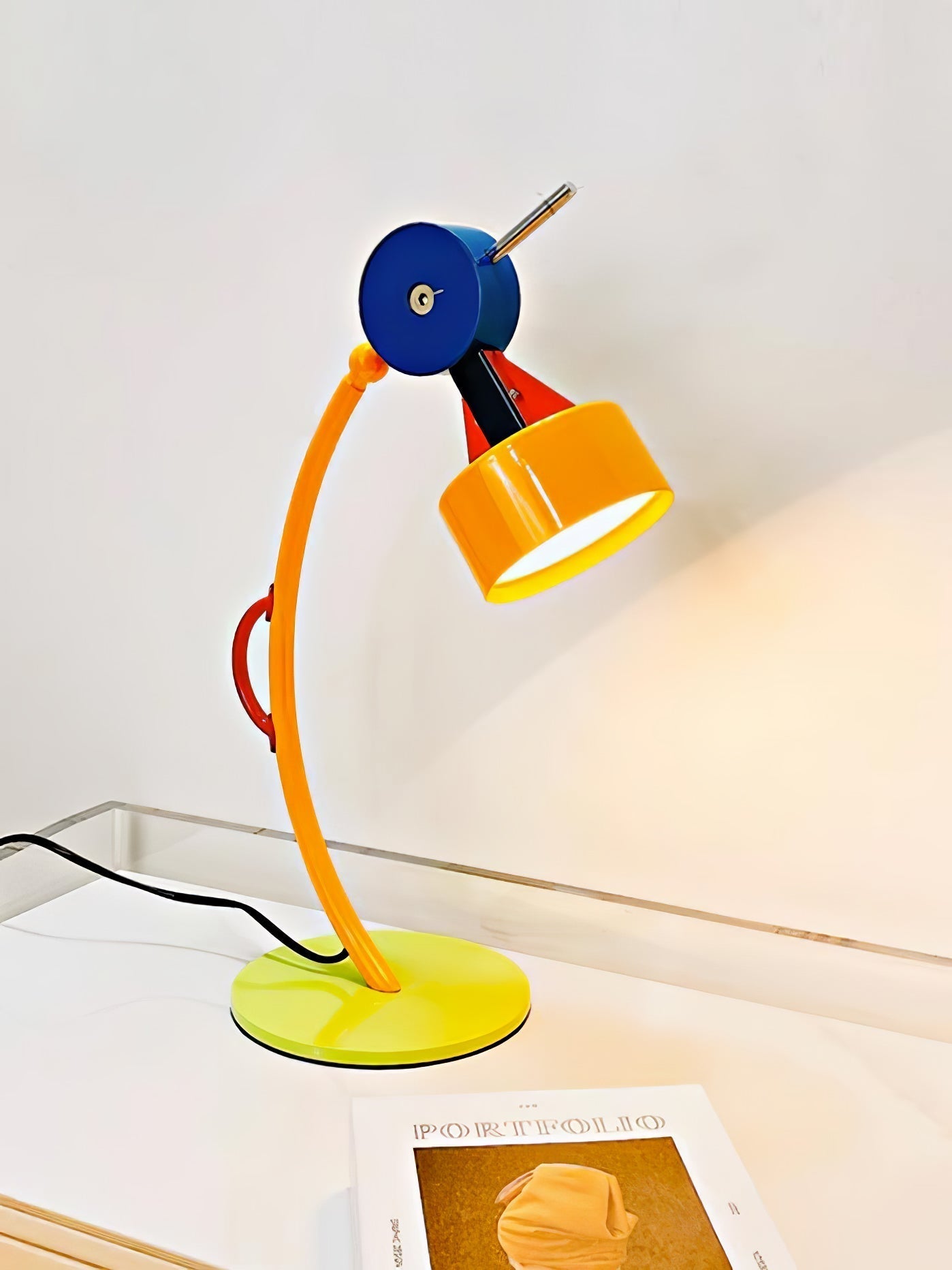 Colorful Curved Table Lamp