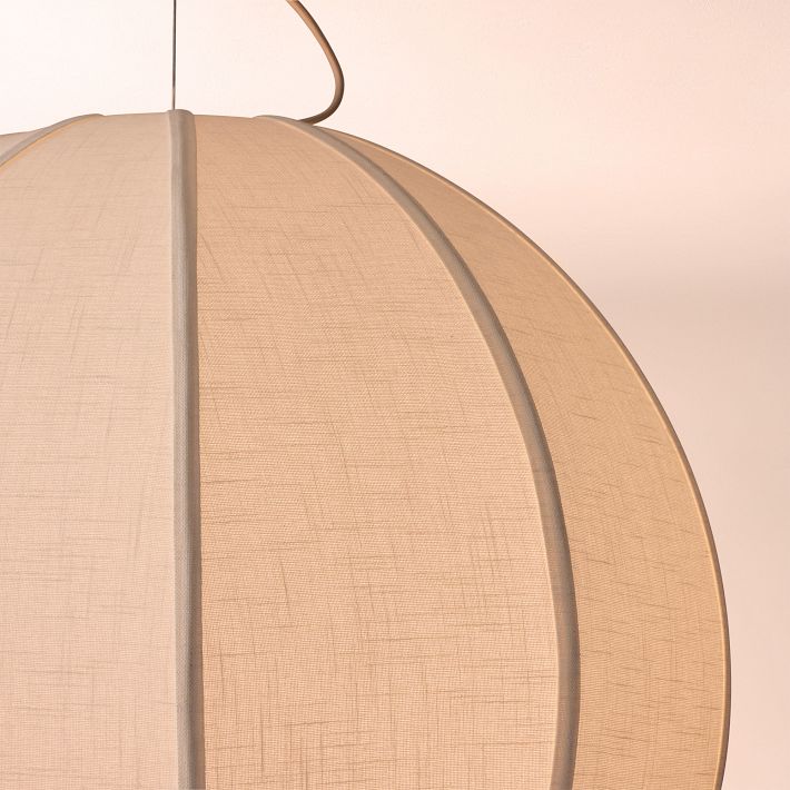 Alvian Pendant Light - Linen Shade with Adjustable Height for Cozy Dining