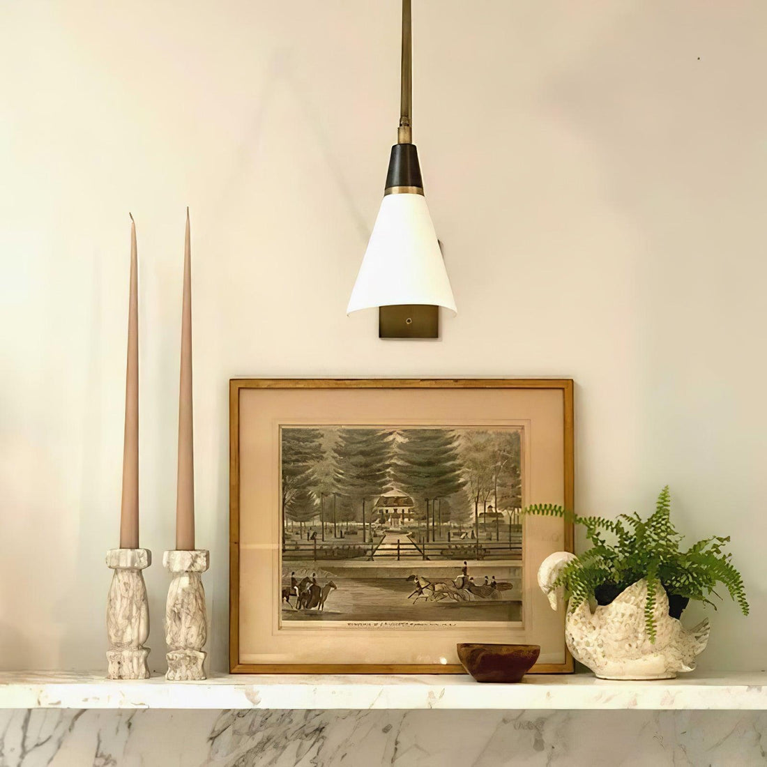 Vintage Metal Adjustable Swing Arm Wall Lamp