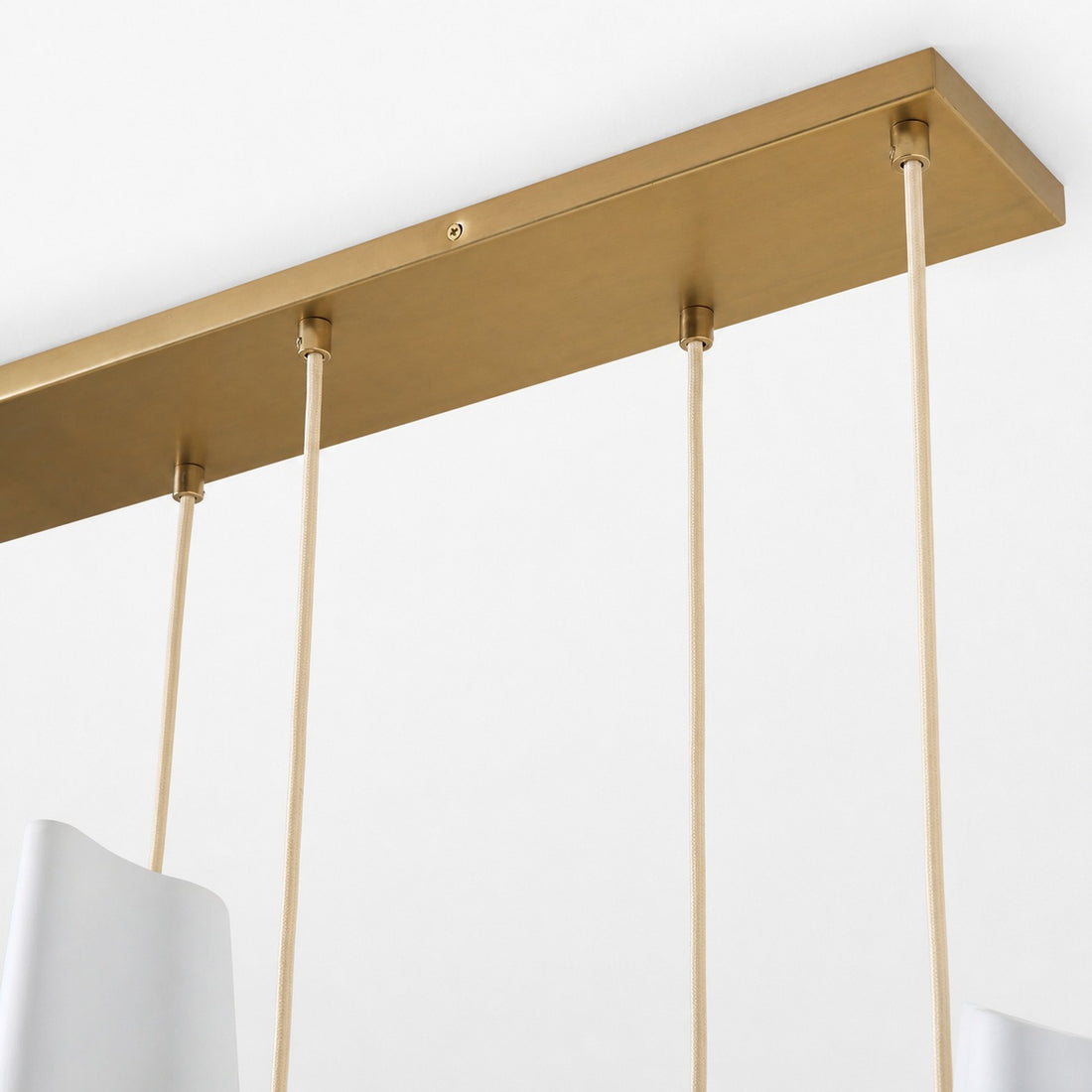 Orovia Ceramic Shade Chandelier – Iron Pendant Adjustable Height Design