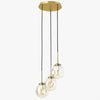 Glissora Hanging Light - Sculptural Cluster Design Tinted Glass and Metal for Entryway