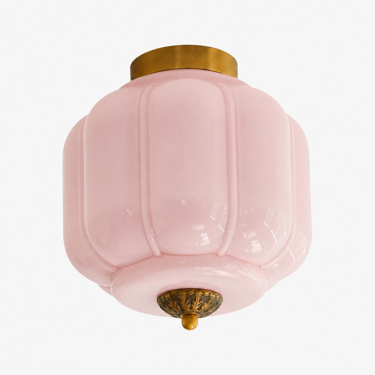 Vintage Eloise Milk Glass Flush Mount Ceiling Light - Vintage Charm Soft Glow