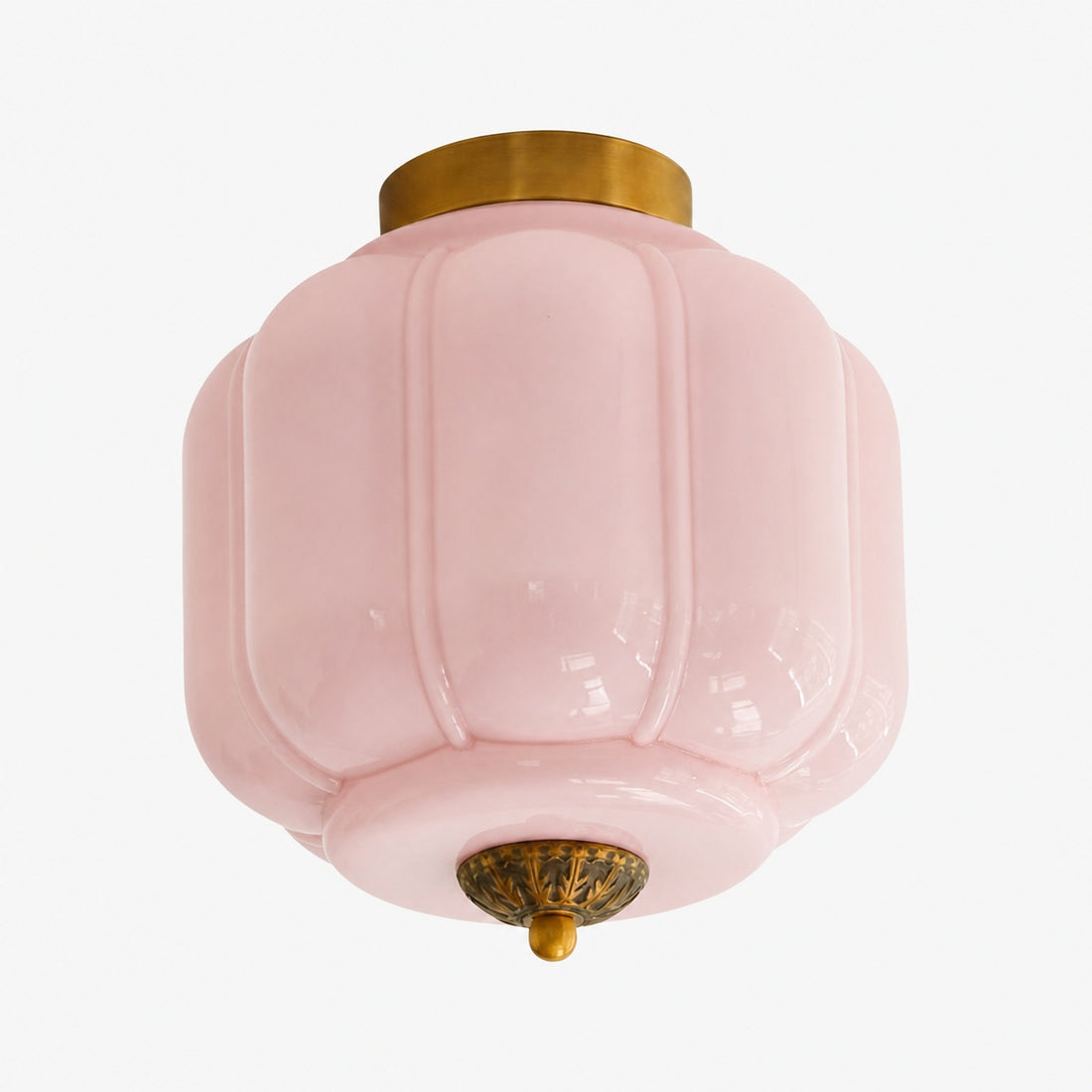 Vintage Eloise Milk Glass Flush Mount Ceiling Light - Vintage Charm Soft Glow