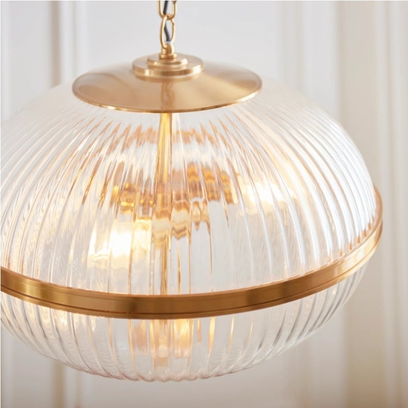 Luntra Contemporary Multi-Light Pendant with Textured Glass for Bedrooms and Hallways