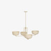 Lustrona Multi-Light Chandelier Metal Dome Shades - Streamlined Modern for Dining Room