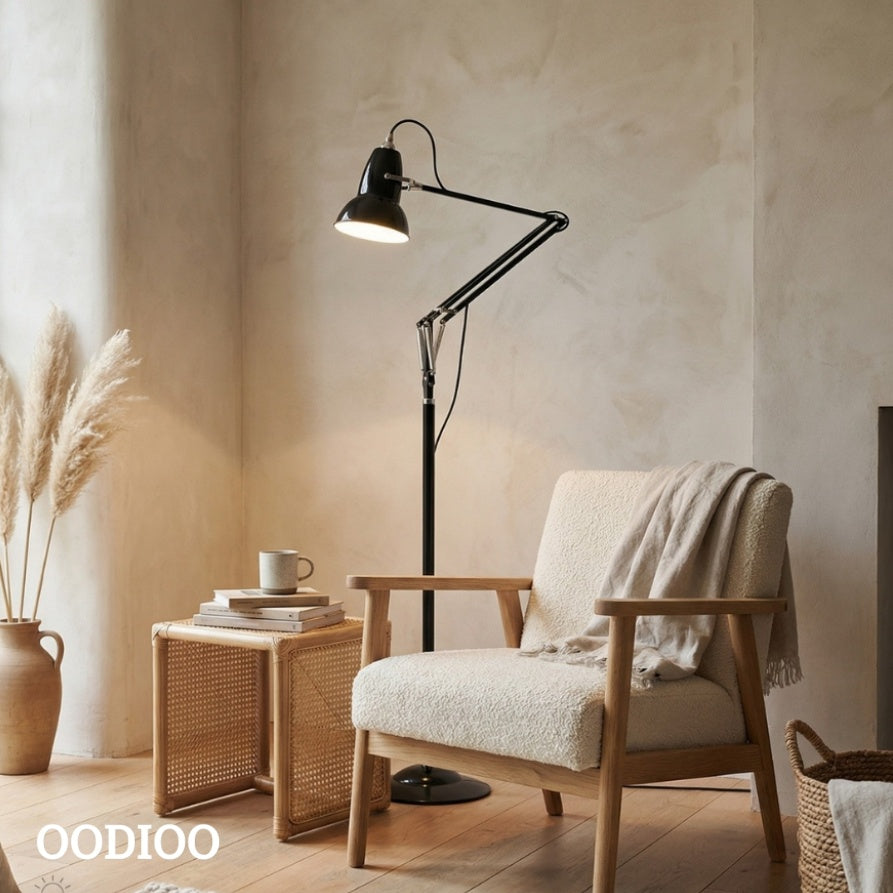 Original 1227 Classic Adjustable Floor Lamp with Slim Lines for Reading Areas