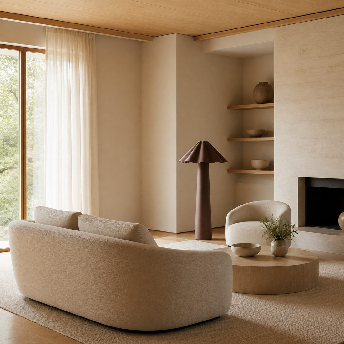 Weavara Sculptural Floor Lamp – Modern Transitional Design for Living Rooms and Lounges