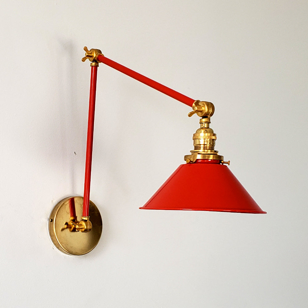 Classic Wall Mounted Cone Adjustable Sconce For Bedroom & Desk