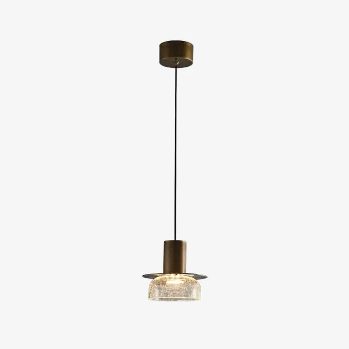 Style A clear brass pendant light