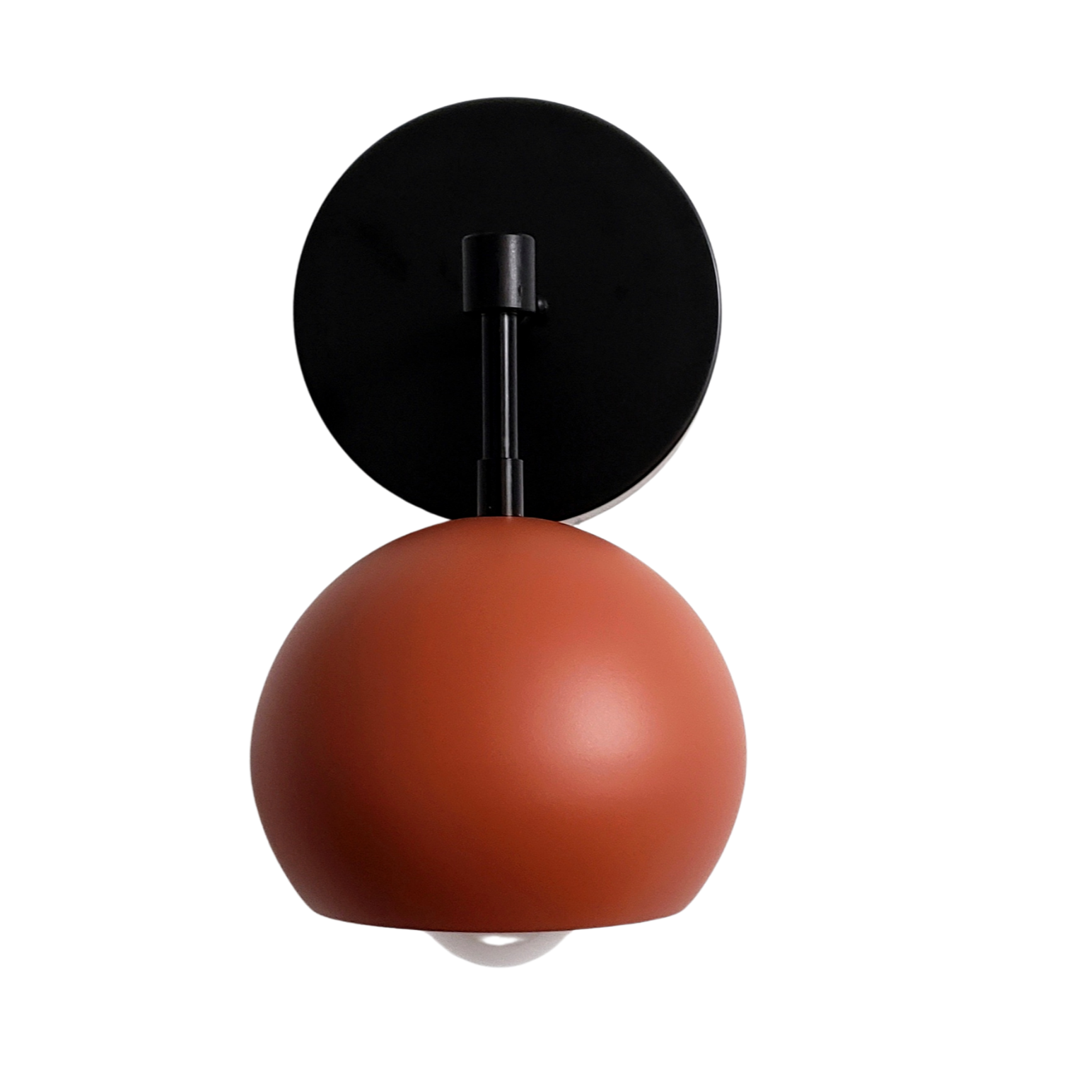 Modern Terra Cotta Globe Accent Wall Sconce