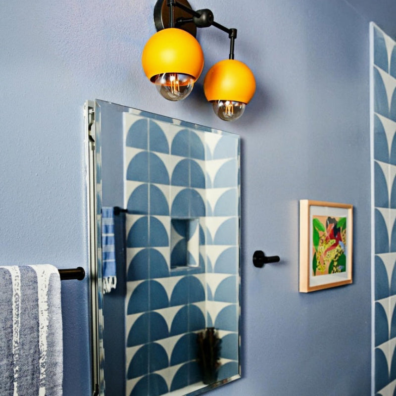 Sunshine Yellow Shades Sconce - Bubble Pop Vanity Wall Light For Bedroom