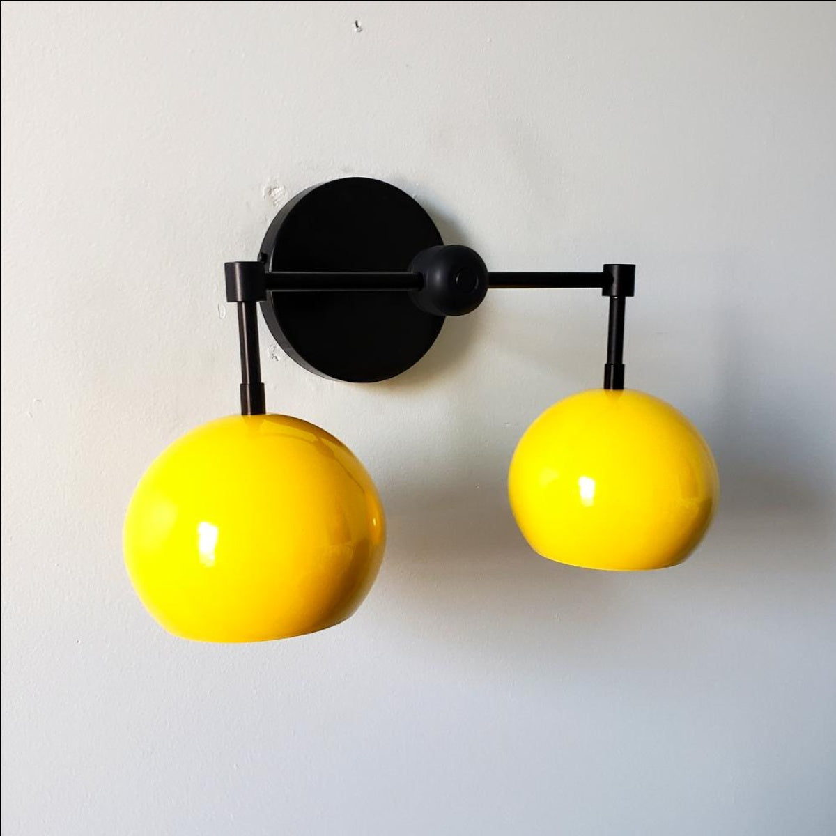 Sunshine Yellow Shades Sconce - Bubble Pop Vanity Wall Light For Bedroom