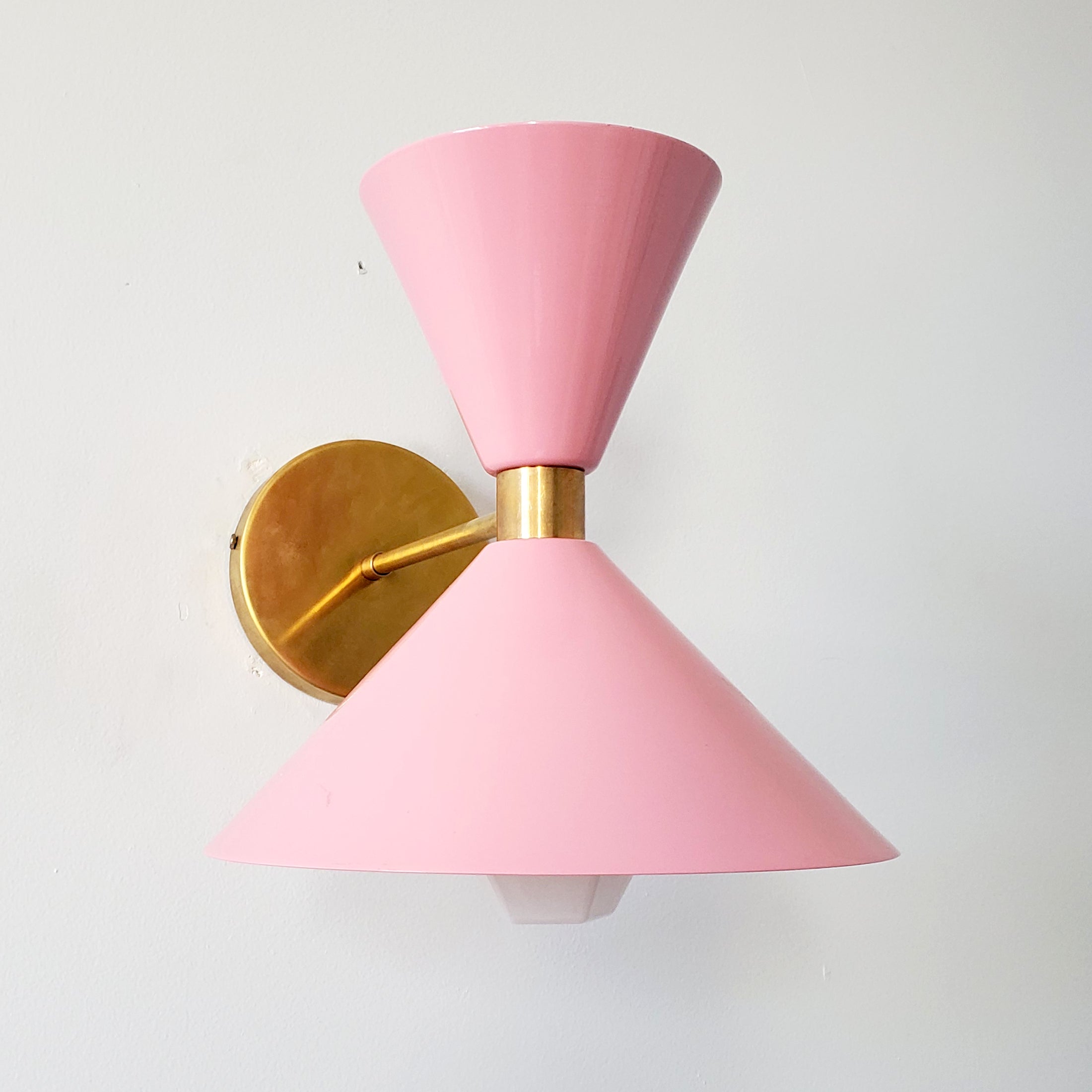 Brass Cone Wall Sconce - Hourglass Lighting for Home Spaces