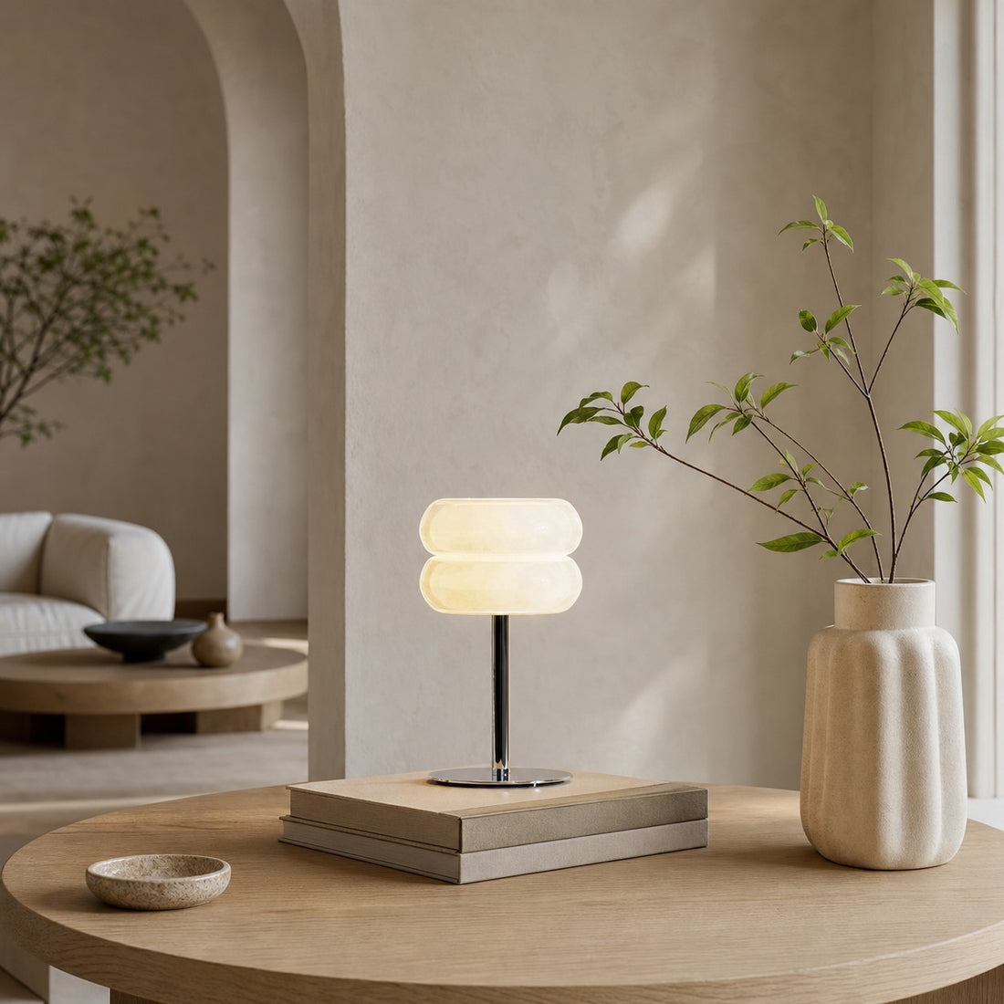 Jade Donut Table Lamp