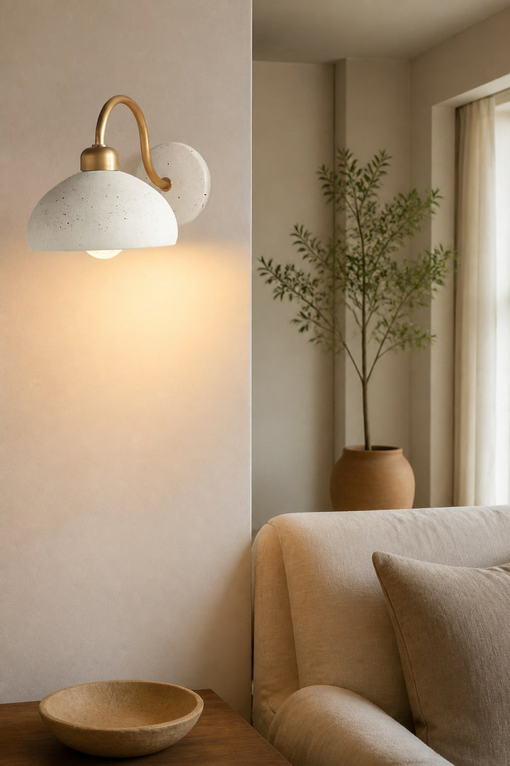 Radiica Speckled Ceramic Sconce - Elegant Wall Light for Bedroom & Hallway