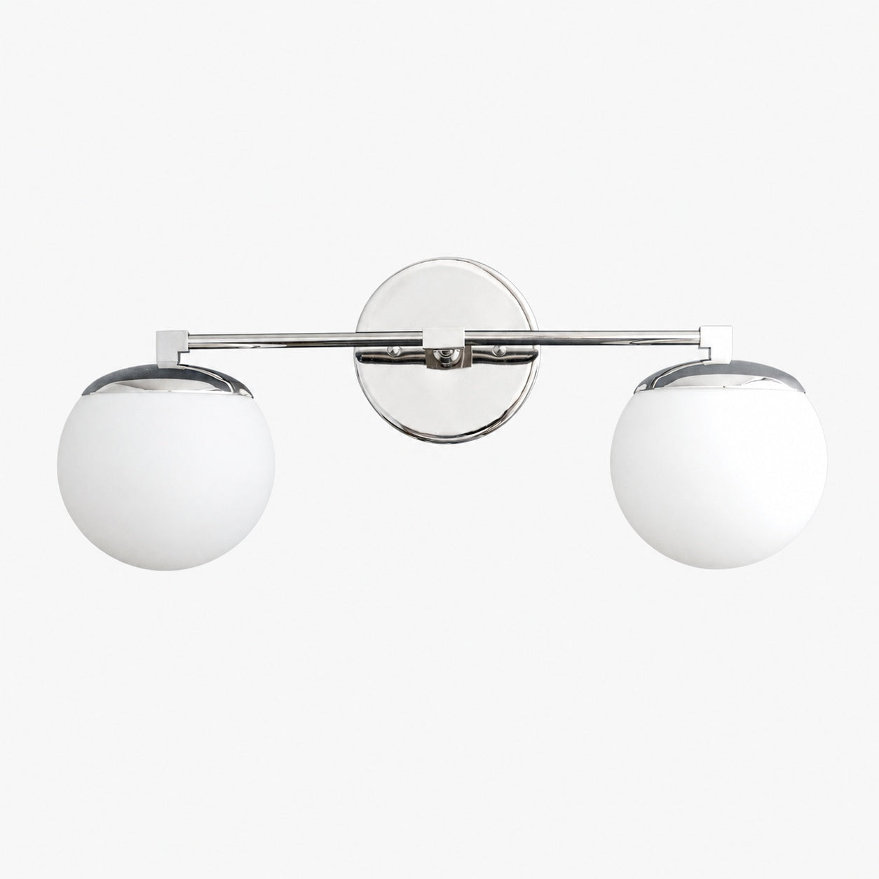 Glorica Glass Vanity Light - Art Deco Brass Wall Globe Fixture Modern