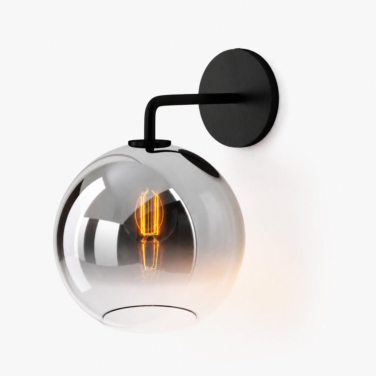 Selvion Artistic Globe Sconce Light - Handcrafted Glass Sculptural Wall Fixture