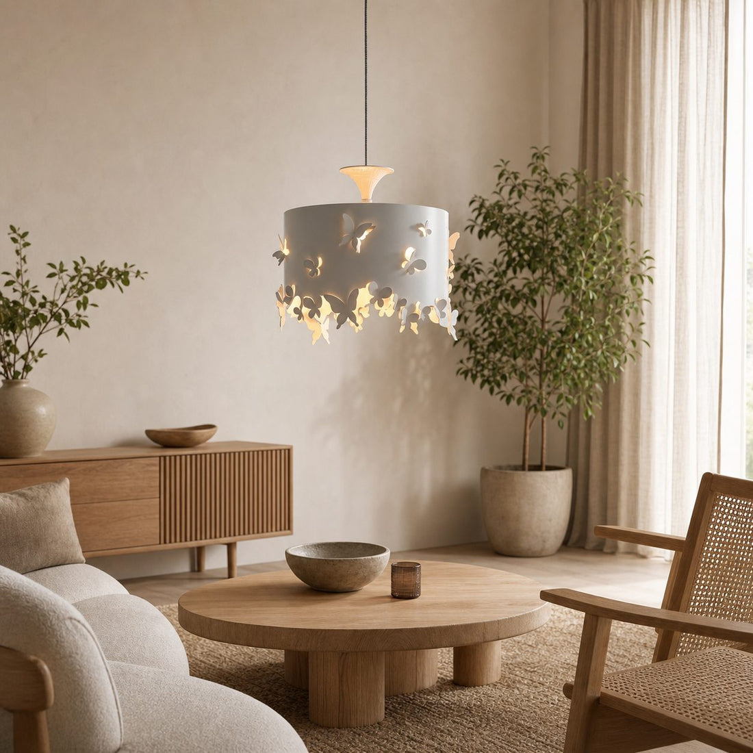 Alaria Design Pendant Lamp - Artistic Pendant Light with Ambient Shadow for Living Room