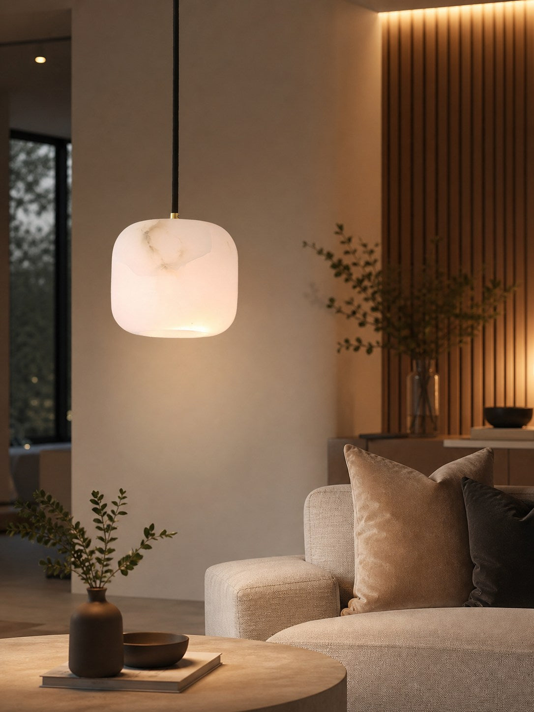 Alabaster Bedside Pendant Light